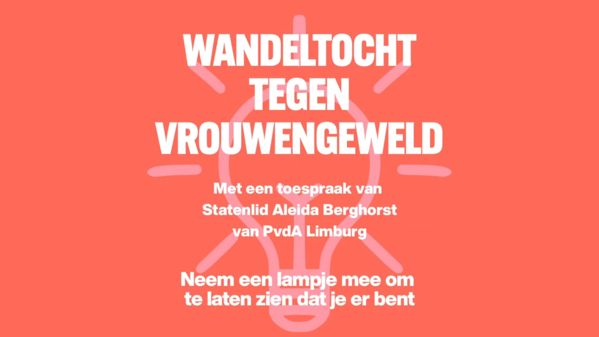 Wandeltocht tegen vrouwengeweld